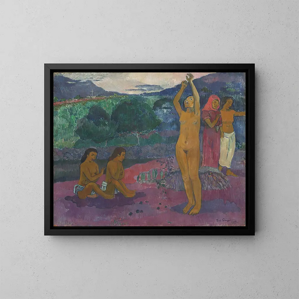 L'Invocation - Paul Gauguin — inramlat konstverk på väggen