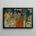 Tre tahitiska kvinnor - Paul Gauguin — inramlat konstverk på väggen