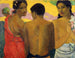 Tre tahitiska kvinnor - Paul Gauguin — vy av konstverket