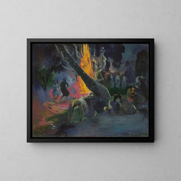 Upa Upa, dansen av elden - Paul Gauguin — inramlat konstverk på väggen