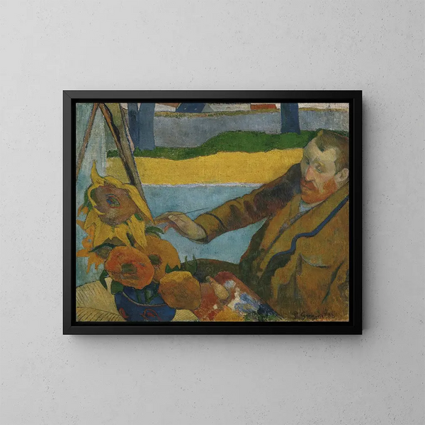 Solrosor - Paul Gauguin — inramlat konstverk på väggen