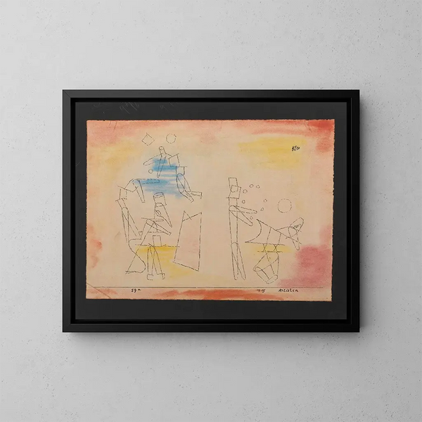 Akrobater - Paul Klee — inramlat konstverk på väggen