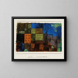 Quartier en montée - Paul Klee — inramlat konstverk på väggen