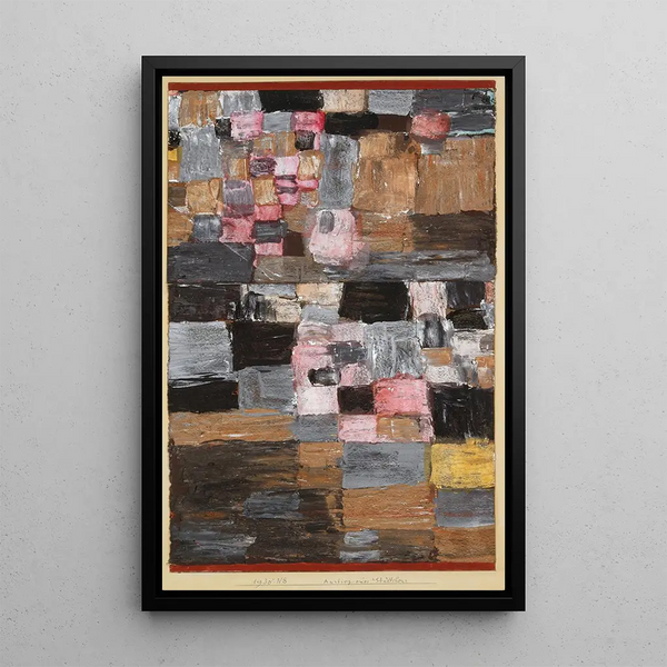 Ascension d'une petite ville - Paul Klee — inramlat konstverk på väggen