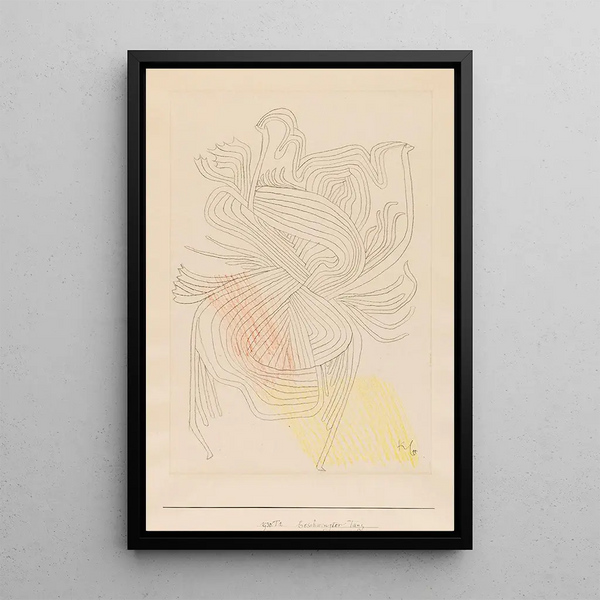 Dansande glad - Paul Klee — inramlat konstverk på väggen