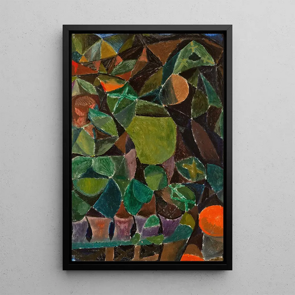Passerelle fleurie - Paul Klee — inramlat konstverk på väggen