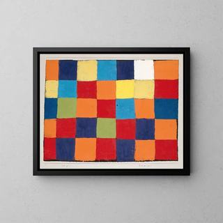 Nuancier Qu 1 - Paul Klee — inramlat konstverk på väggen