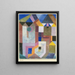 Arkitektur färgglad - Paul Klee — inramlat konstverk på väggen