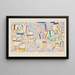 Côte de Provence 7 - Paul Klee — inramlat konstverk på väggen