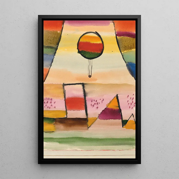 Le ballon à la fenêtre - Paul Klee — inramlat konstverk på väggen