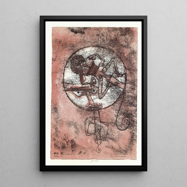 L'Amoureux - Paul Klee — inramlat konstverk på väggen