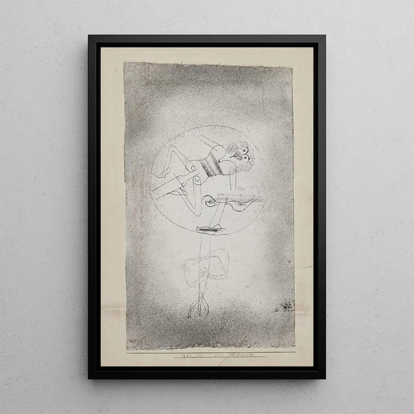 L'amoureux - Paul Klee — inramlat konstverk på väggen