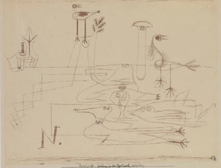 teckning för fågelöarna - Paul Klee — vy av konstverket