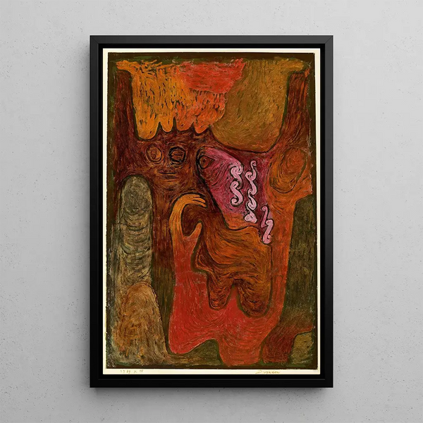 Dryader - Paul Klee — inramlat konstverk på väggen