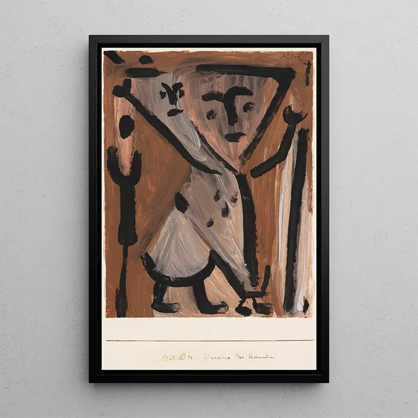 Duettino des Passants - Paul Klee — inramlat konstverk på väggen
