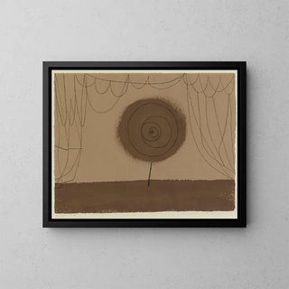 En blomma uppstår - Paul Klee — inramlat konstverk på väggen