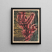 Clown de feu I Clown de feu - Paul Klee — inramlat konstverk på väggen