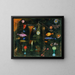 Magie des poissons - Paul Klee — inramlat konstverk på väggen