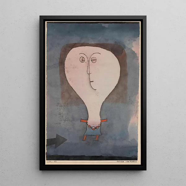 Rädsla För En Flicka - Paul Klee — inramlat konstverk på väggen
