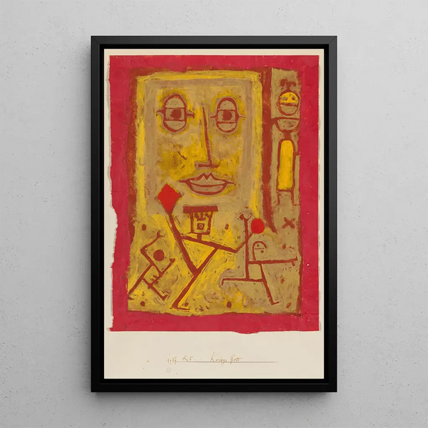 Gud av kriget - Paul Klee — inramlat konstverk på väggen