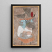 Dame au Chapeau et Petite Table - Paul Klee — inramlat konstverk på väggen