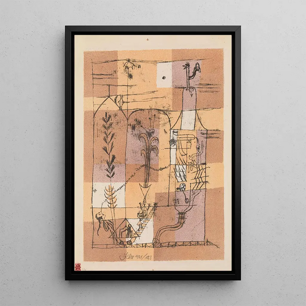 Scène Hoffmannienne - Paul Klee — inramlat konstverk på väggen