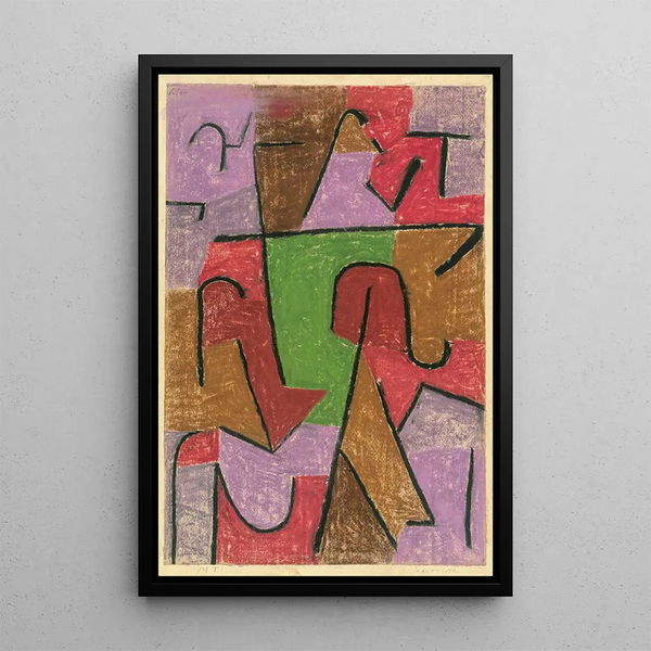Indien - Paul Klee — inramlat konstverk på väggen