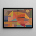 glädjefullt bergslandskap - Paul Klee — inramlat konstverk på väggen