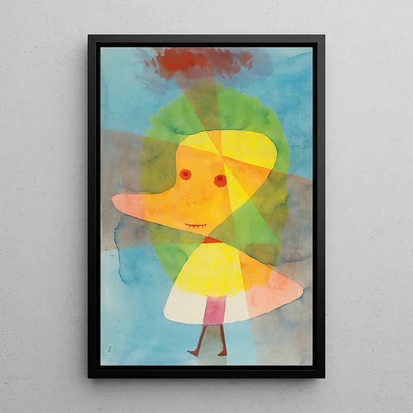 Petit Fantôme de Jardin - Paul Klee — inramlat konstverk på väggen