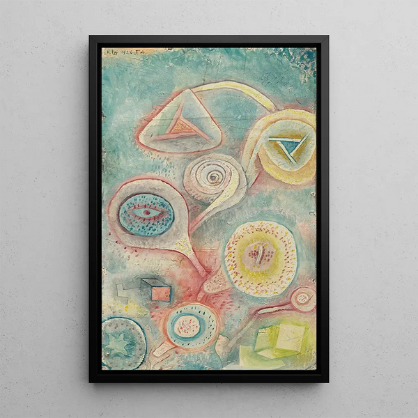 Liten Still Life av Blommor - Paul Klee — inramlat konstverk på väggen