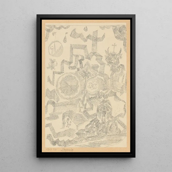 Legendblad Minnessida med Saint Taureau - Paul Klee — inramlat konstverk på väggen