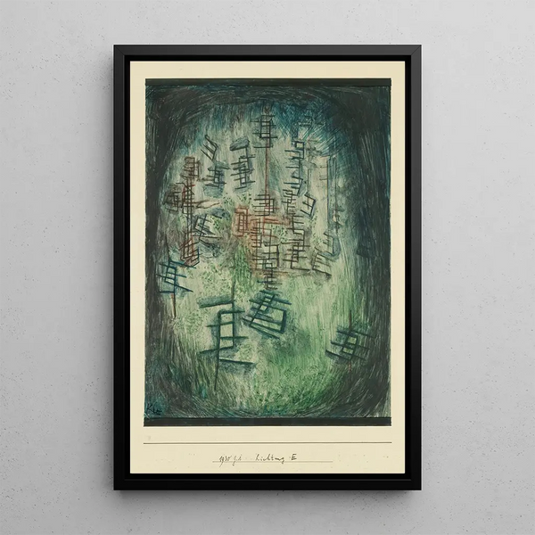 Klara glänta E - Paul Klee — inramlat konstverk på väggen