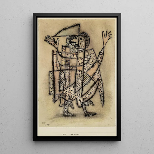 Masque med Faux - Paul Klee — inramlat konstverk på väggen