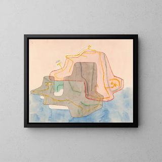 Mythe d'une île - Paul Klee — inramlat konstverk på väggen