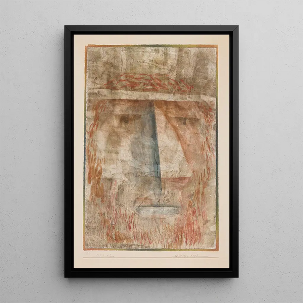 Tête rougeâtre - Paul Klee — inramlat konstverk på väggen