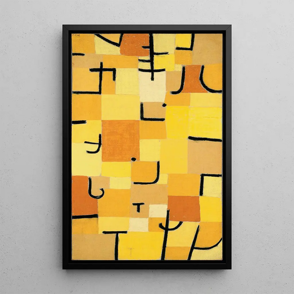 Signes en jaune - Paul Klee — inramlat konstverk på väggen