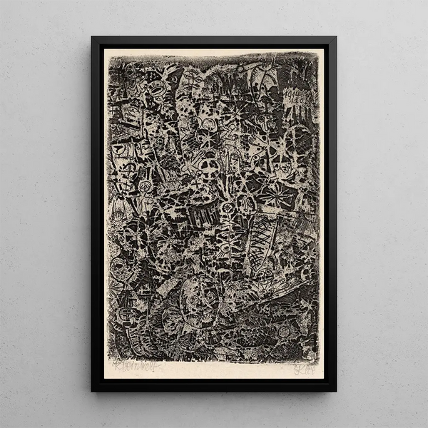 Petit monde - Paul Klee — inramlat konstverk på väggen