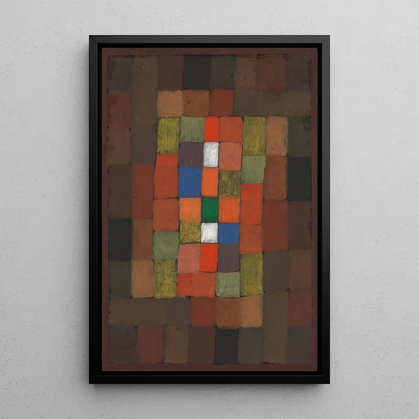 Gradation statique-dynamique - Paul Klee — inramlat konstverk på väggen