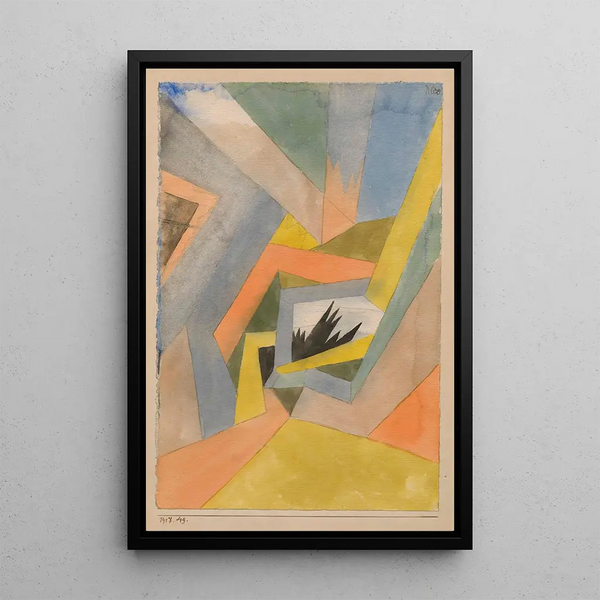 L'idée des sapins - Paul Klee — inramlat konstverk på väggen
