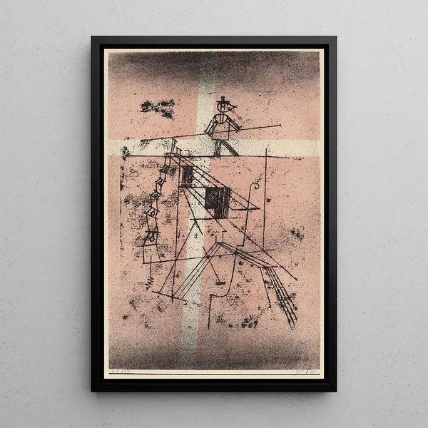 Le funambule - Paul Klee — inramlat konstverk på väggen