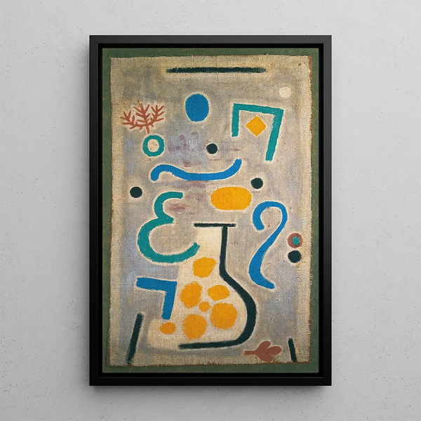 Le vase - Paul Klee — inramlat konstverk på väggen