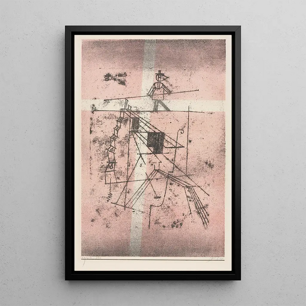 Funambule - Paul Klee — inramlat konstverk på väggen