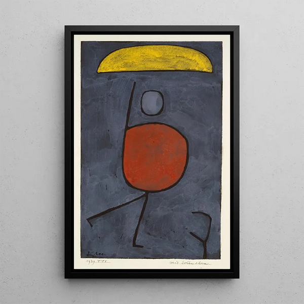 med paraply - Paul Klee — inramlat konstverk på väggen