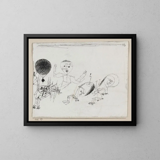 med punkten - Paul Klee — inramlat konstverk på väggen