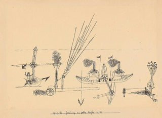 teckning av den gula hamnen - Paul Klee — vy av konstverket