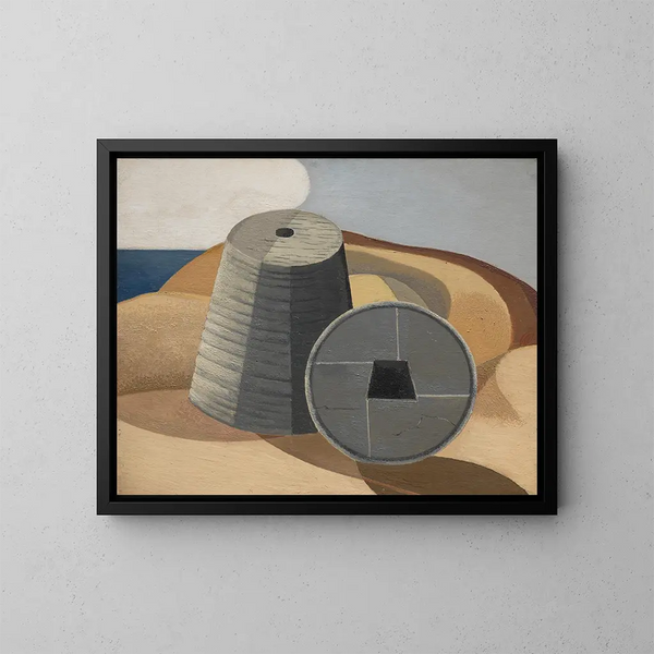 Objets minéraux - Paul Nash — inramlat konstverk på väggen