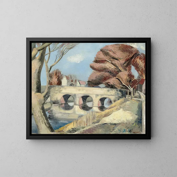 Le Pont de Romney Marsh - Paul Nash — inramlat konstverk på väggen