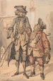 Karikatyr av George Bubb Dodington och Sir Thomas Robinson - Paul Sandby — vy av konstverket