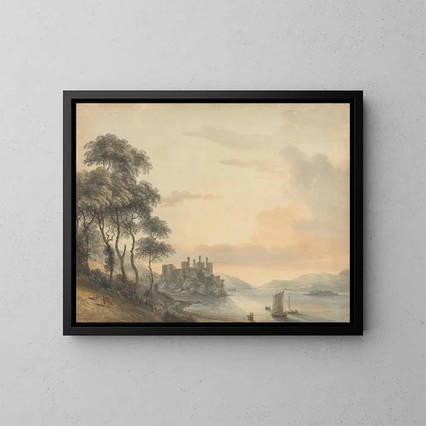Château de Conway - Paul Sandby — inramlat konstverk på väggen