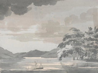 Scen vid sjön - Paul Sandby — vy av konstverket